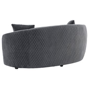 Brookside 2-piece Velvet Upholstered Sofa Set Dark Grey - detail 9