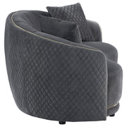 Brookside 2-piece Velvet Upholstered Sofa Set Dark Grey - detail 10
