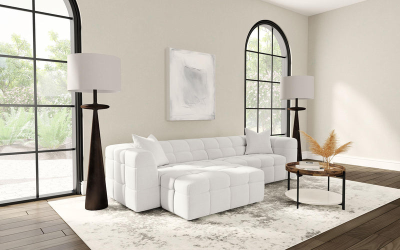 Everly Boucle Upholstered Rectangular Ottoman