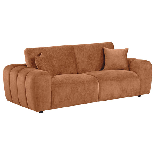 Burnett Chenille Upholstered Wide Arm Sofa Burnt Orange - alternate view