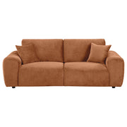 Burnett Chenille Upholstered Wide Arm Sofa Burnt Orange - detail 3