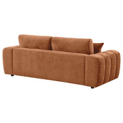 Burnett Chenille Upholstered Wide Arm Sofa Burnt Orange - detail 7