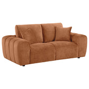 Burnett Chenille Upholstered Wide Arm Loveseat Burnt Orange - alternate view