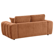 Burnett Chenille Upholstered Wide Arm Loveseat Burnt Orange - detail 6