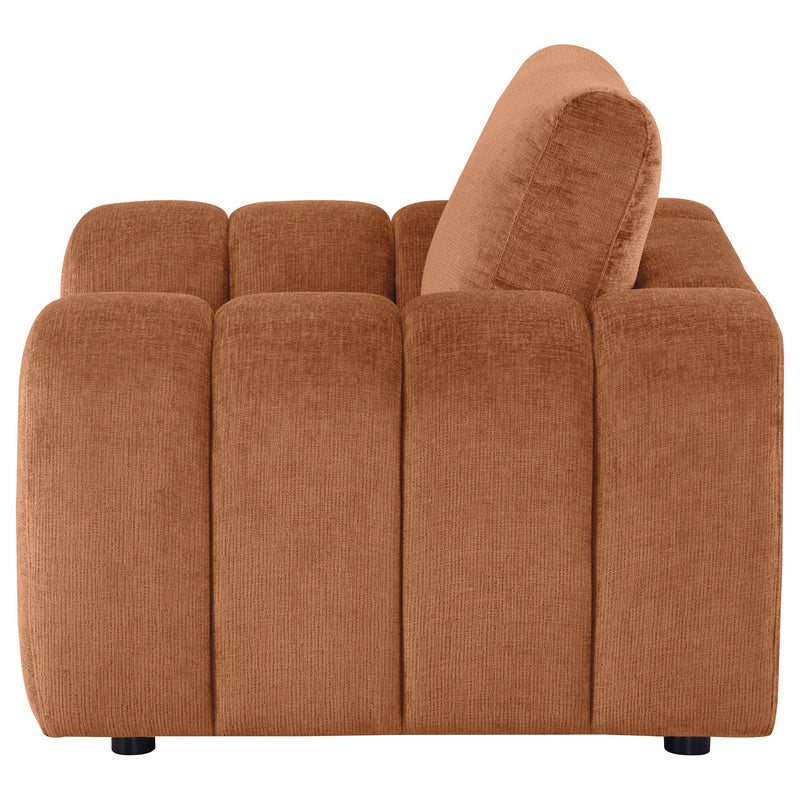 Burnett Chenille Upholstered Accent Chair Burnt Orange - detail 5