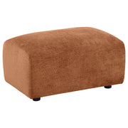 Burnett Chenille Upholstered Ottoman Burnt Orange - alternate view