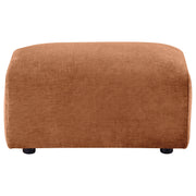 Burnett Chenille Upholstered Ottoman Burnt Orange - detail 3