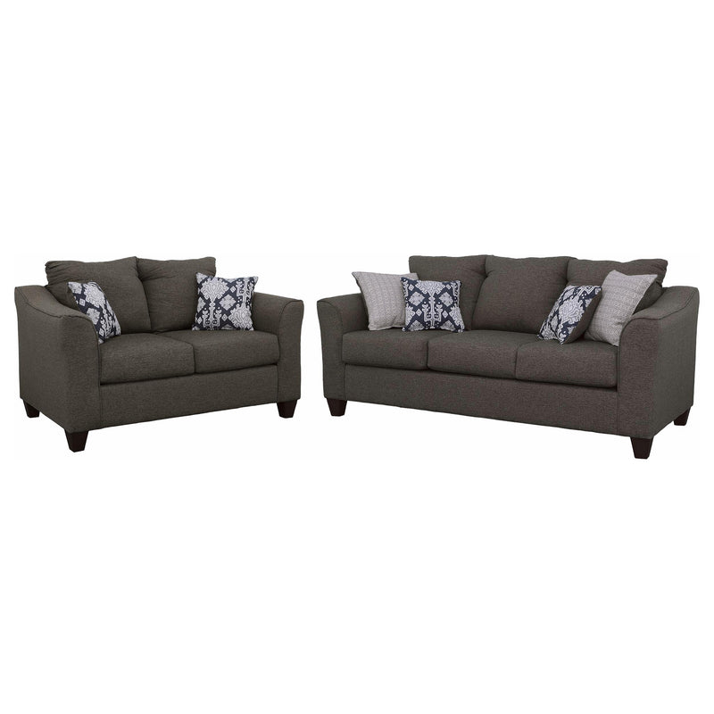Salizar 2-piece Upholstered Flared Arm Sofa Set