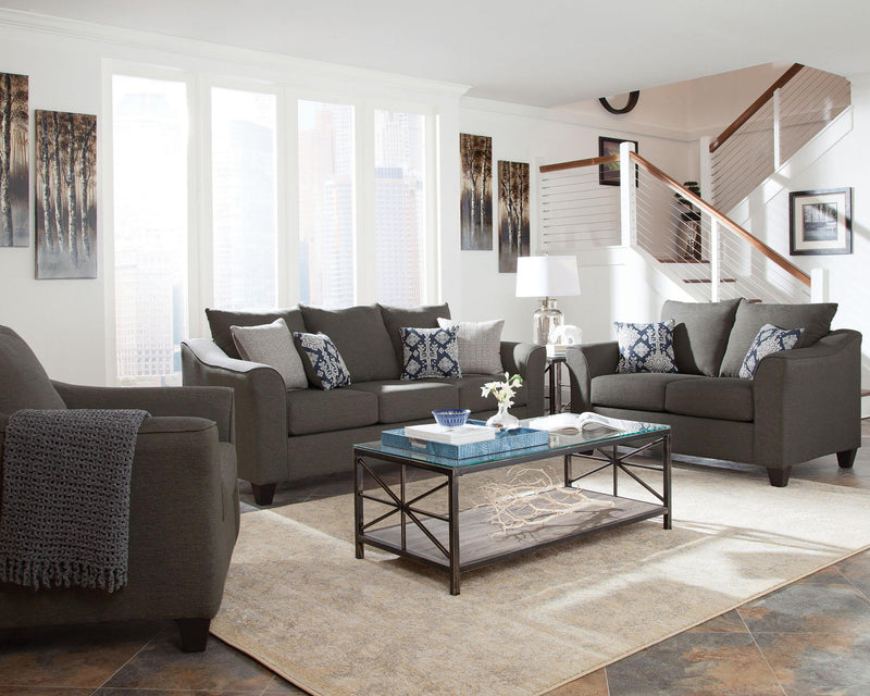 Salizar 3-piece Upholstered Flared Arm Sofa Set