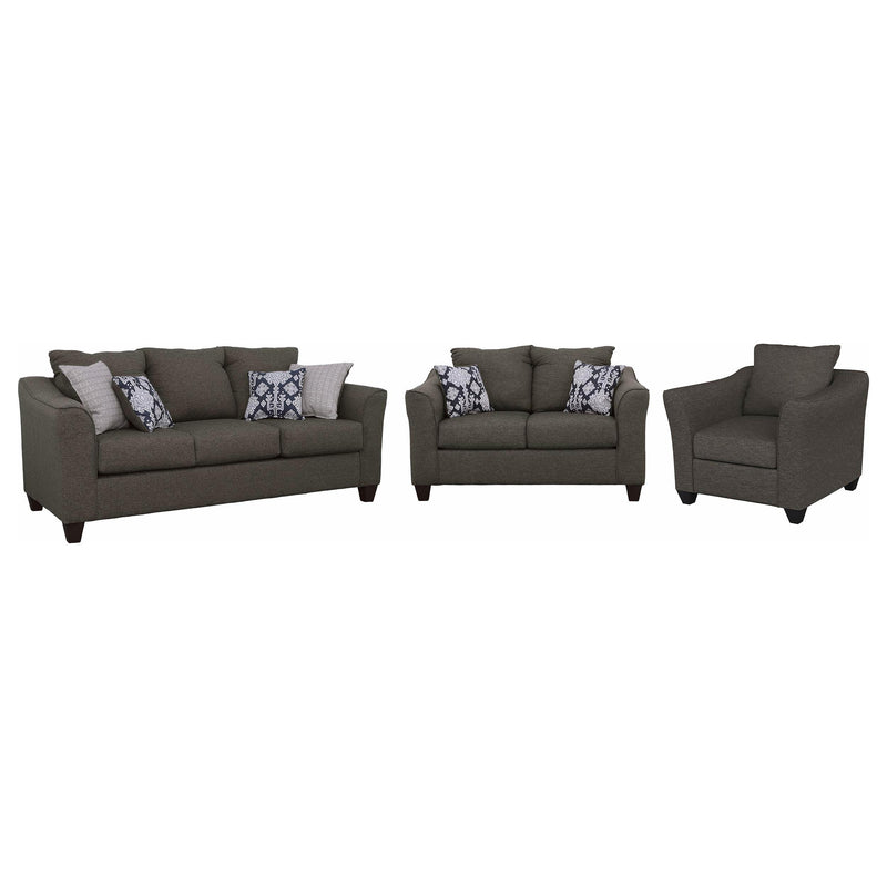 Salizar 3-piece Upholstered Flared Arm Sofa Set