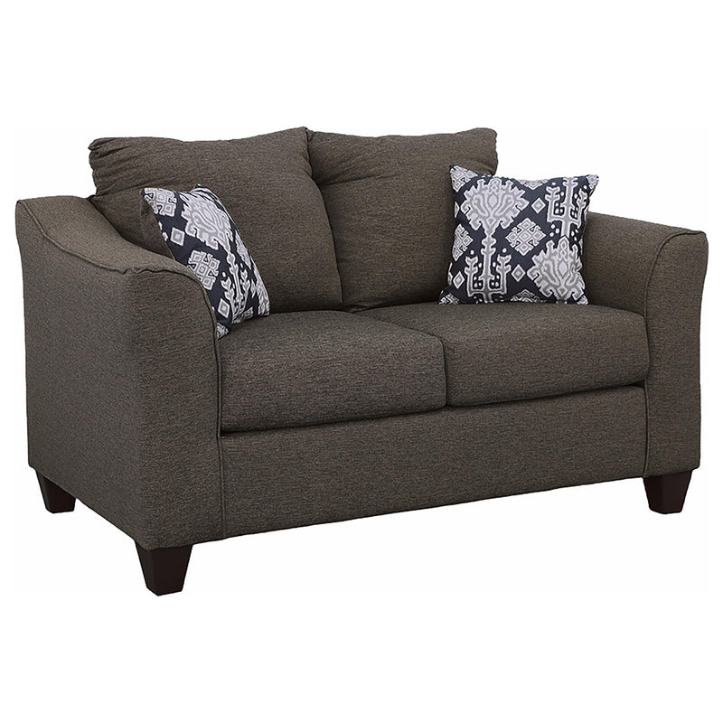 Salizar Upholstered Flared Arm Loveseat