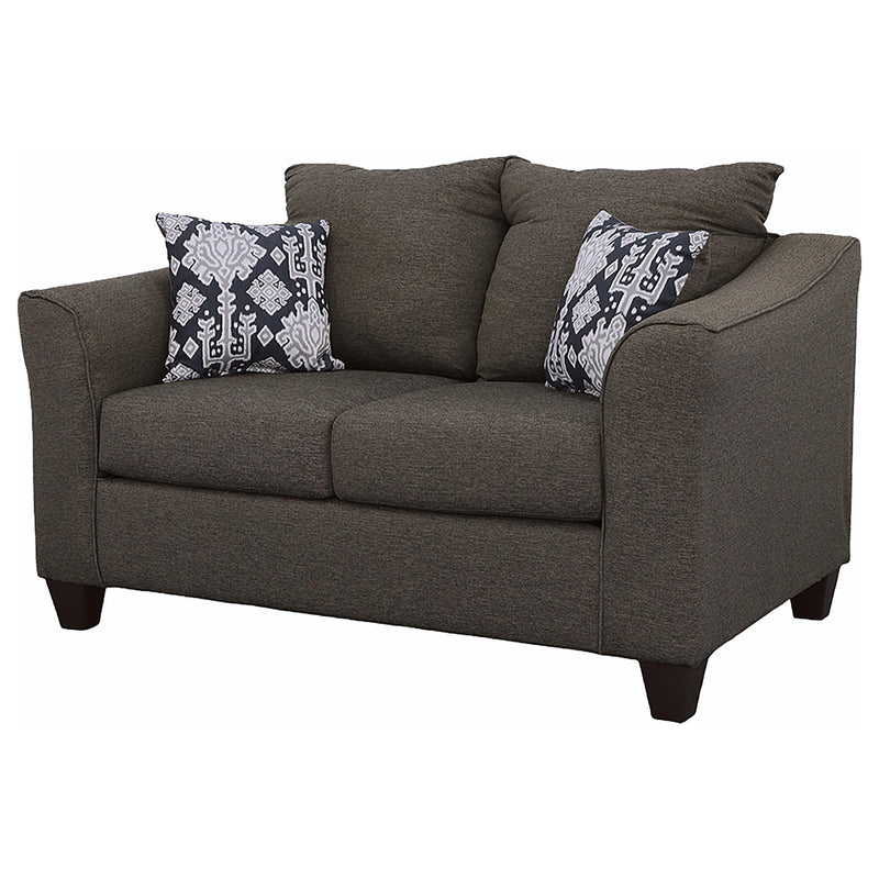 Salizar Upholstered Flared Arm Loveseat