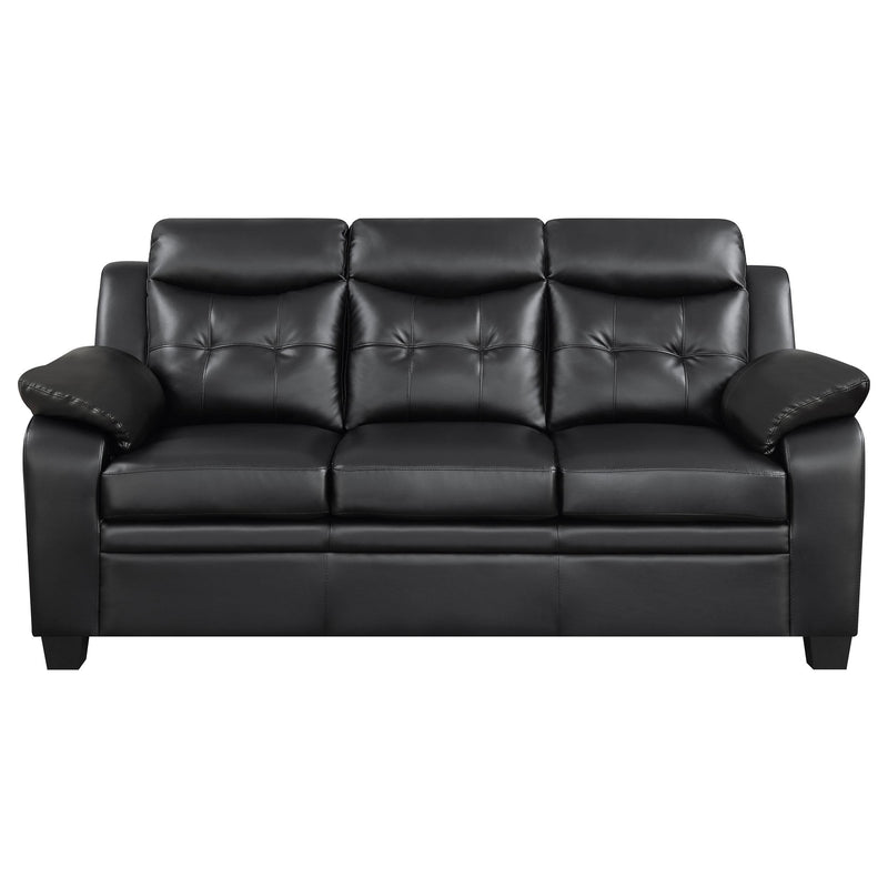 Finley 3-piece Upholstered Padded Arm Tufted Sofa Set Black - detail 4