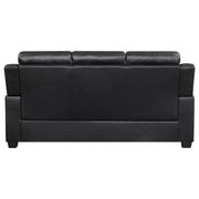 Finley 3-piece Upholstered Padded Arm Tufted Sofa Set Black - detail 5
