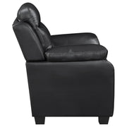 Finley 3-piece Upholstered Padded Arm Tufted Sofa Set Black - detail 6