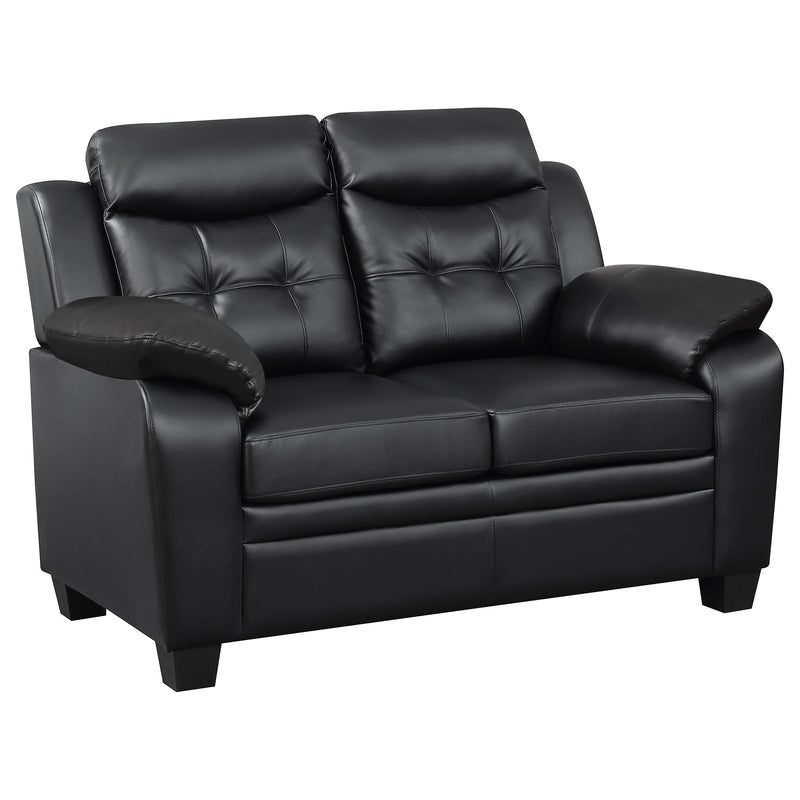 Finley 3-piece Upholstered Padded Arm Tufted Sofa Set Black - detail 7