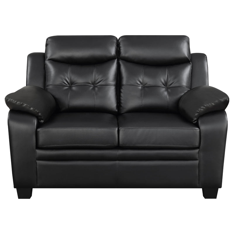 Finley 3-piece Upholstered Padded Arm Tufted Sofa Set Black - detail 8