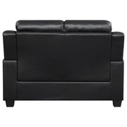 Finley 3-piece Upholstered Padded Arm Tufted Sofa Set Black - detail 9