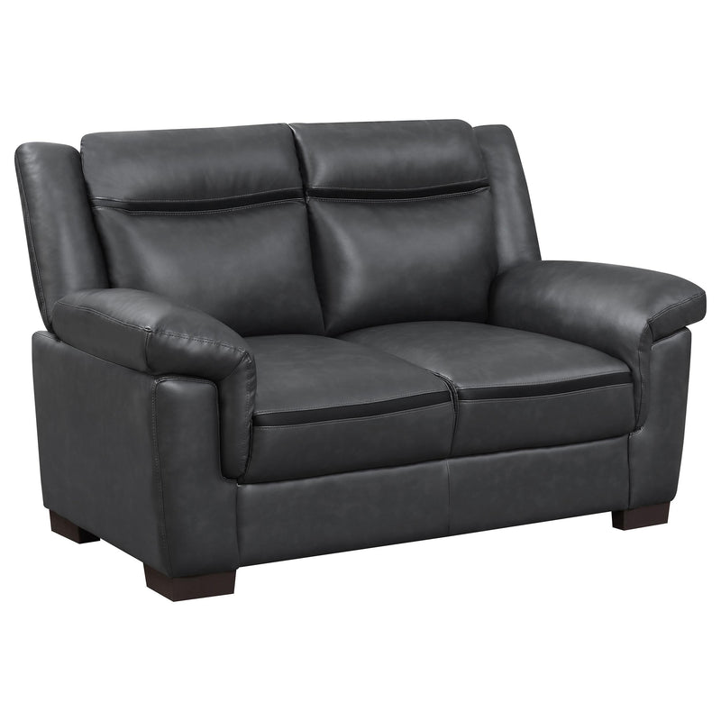 Arabella Upholstered Padded Arm Loveseat Grey - alternate view