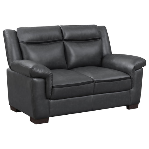 Arabella Upholstered Padded Arm Loveseat Grey - alternate view
