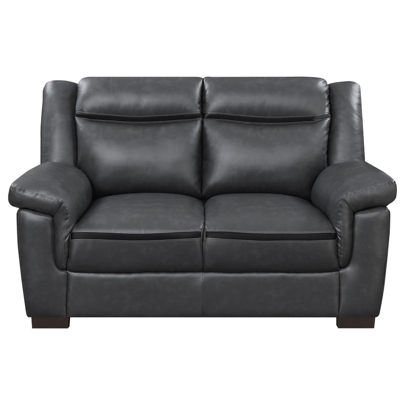 Arabella Upholstered Padded Arm Loveseat Grey - detail 3