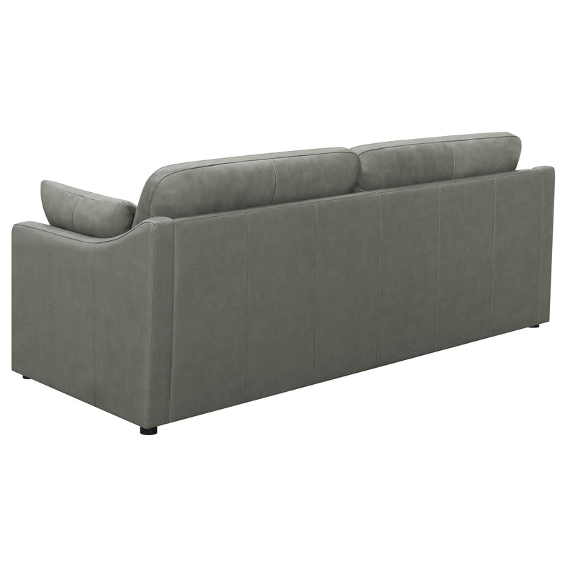 Grayson Leather Upholstered Sloped Arm Sofa