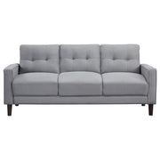 Bowen 3-piece Upholstered Track Arm Tufted Sofa Set Grey - detail 4