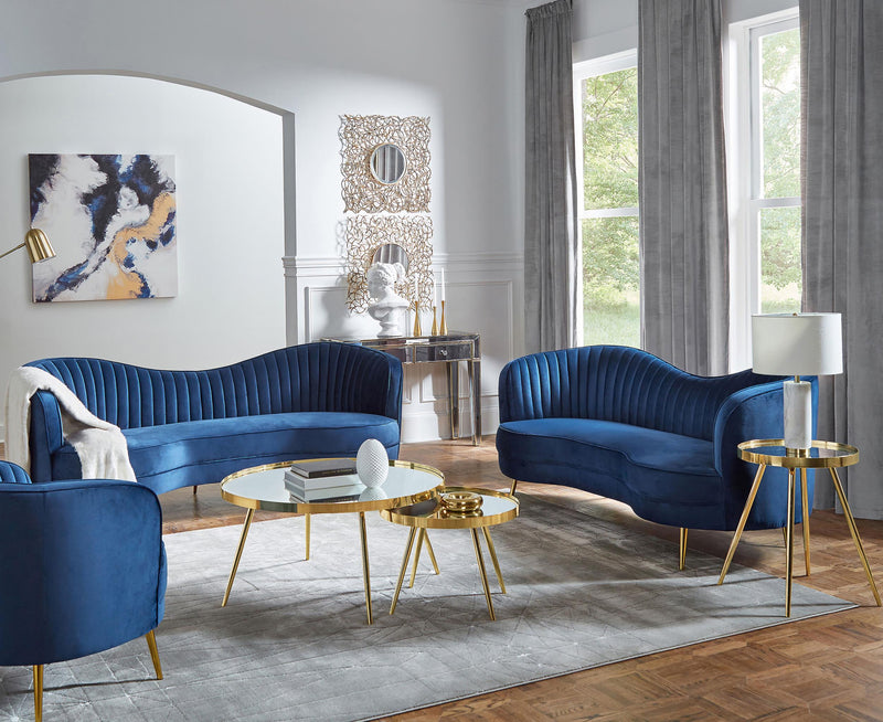 Sophia Upholstered Channel Tufted Loveseat