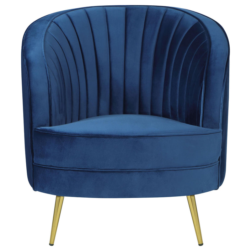 Sophia Upholstered Channel Tufted Barrel Accent Chair