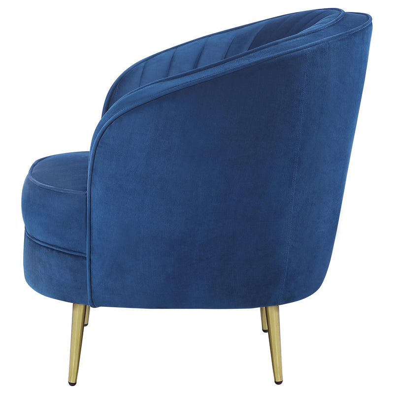 Sophia Upholstered Channel Tufted Barrel Accent Chair