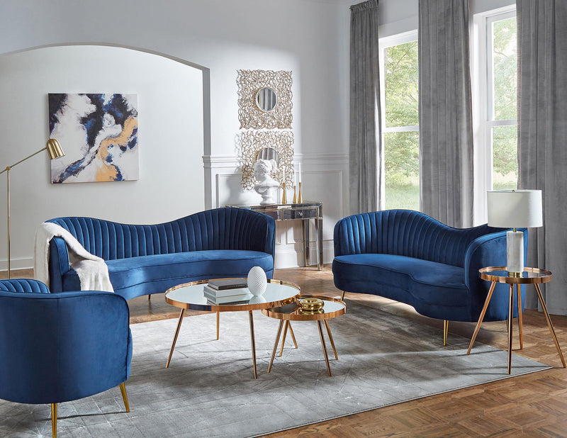 Sophia Upholstered Channel Tufted Barrel Accent Chair