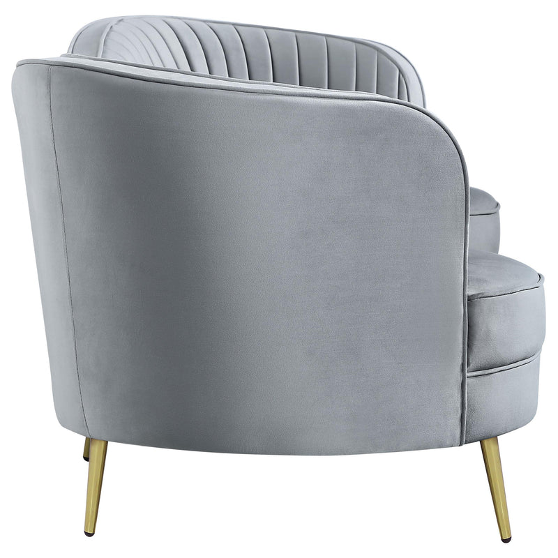 Sophia 2-piece Upholstered Channel Tufted Sofa Set