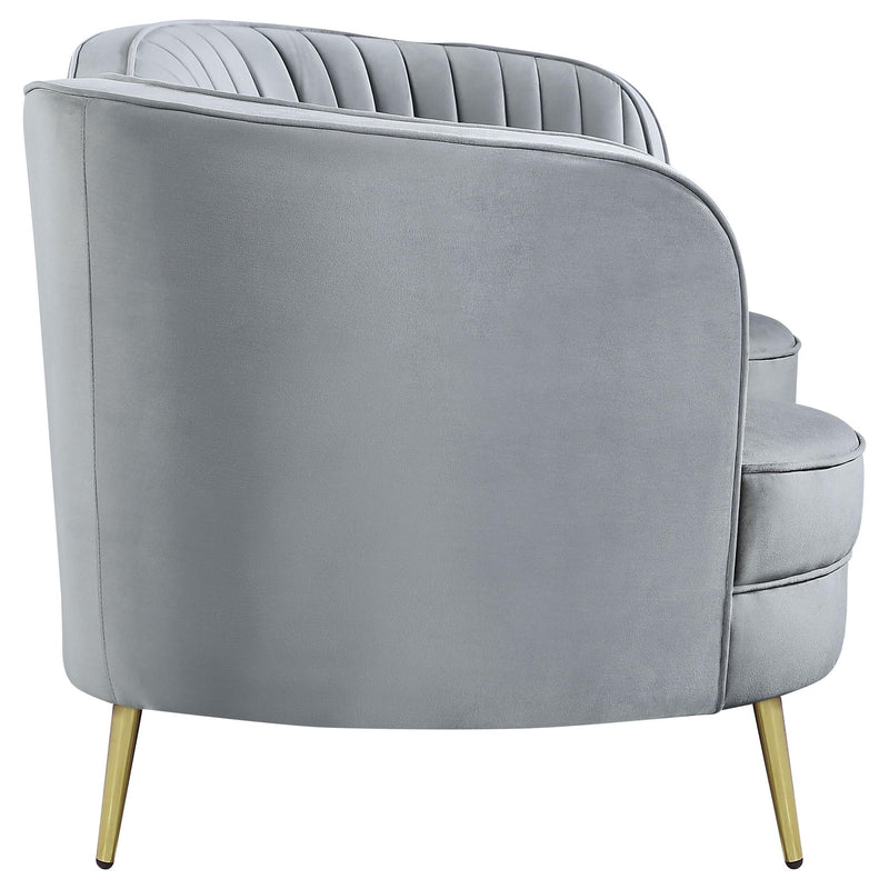 Sophia 2-piece Upholstered Channel Tufted Sofa Set