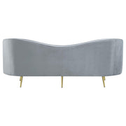 Sophia 3-piece Upholstered Channel Tufted Sofa Set Grey - detail 5