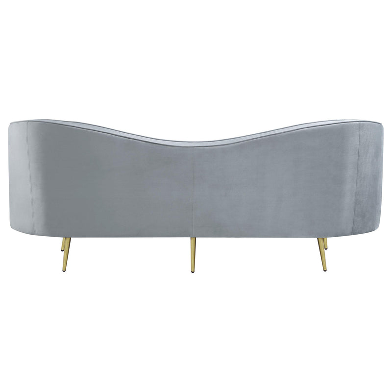 Sophia 3-piece Upholstered Channel Tufted Sofa Set Grey - detail 5