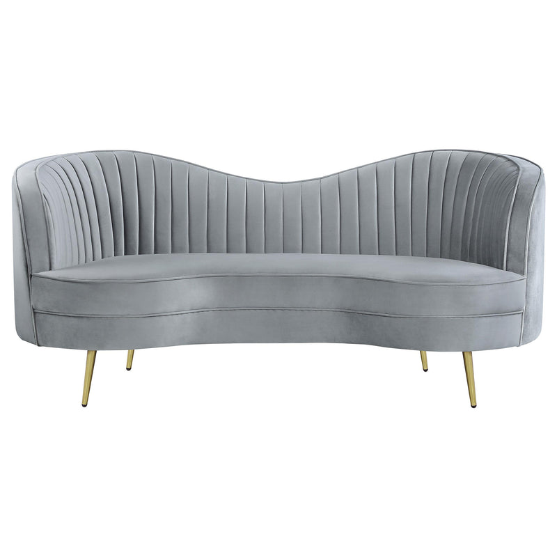 Sophia 3-piece Upholstered Channel Tufted Sofa Set Grey - detail 7