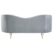 Sophia 3-piece Upholstered Channel Tufted Sofa Set Grey - detail 8