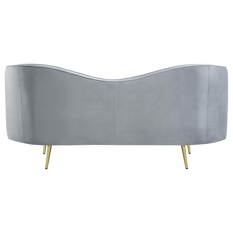 Sophia 3-piece Upholstered Channel Tufted Sofa Set Grey - detail 8