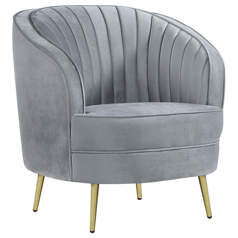 Sophia 3-piece Upholstered Channel Tufted Sofa Set Grey - detail 9