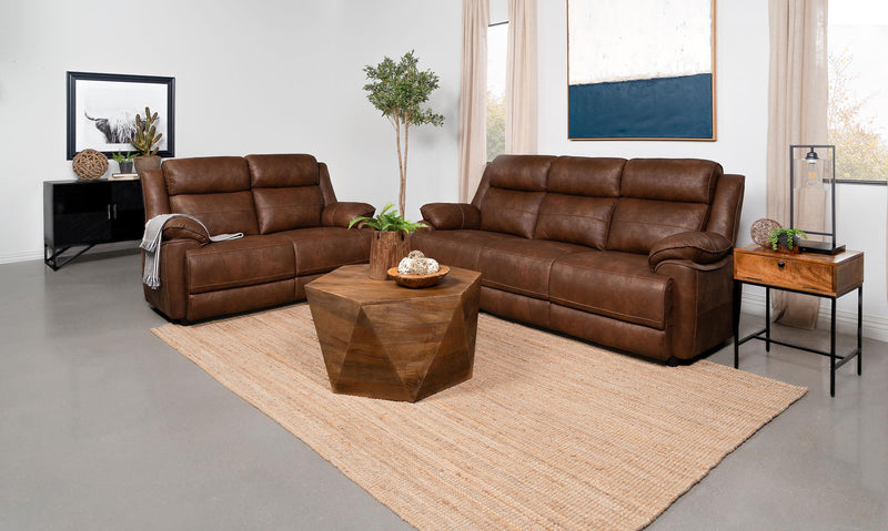 Ellington 2-piece Upholstered Padded Arm Sofa Set