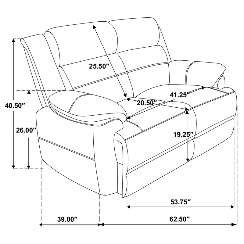 Ellington 2-piece Upholstered Padded Arm Sofa Set