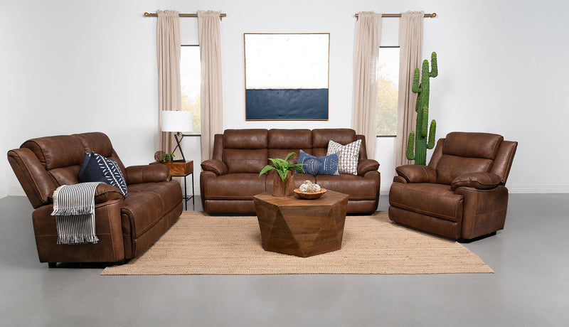 Ellington 3-piece Upholstered Padded Arm Sofa Set