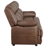 Ellington 3-piece Upholstered Padded Arm Sofa Set Dark Brown - detail 6