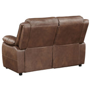 Ellington 3-piece Upholstered Padded Arm Sofa Set Dark Brown - detail 9