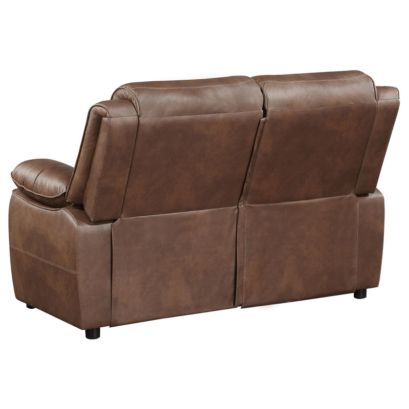 Ellington 3-piece Upholstered Padded Arm Sofa Set Dark Brown - detail 9
