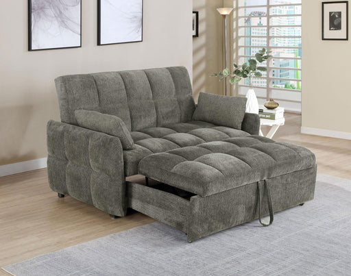 Cotswold Upholstered Convertible Sleeper Sofa Bed Dark Grey - alternate view