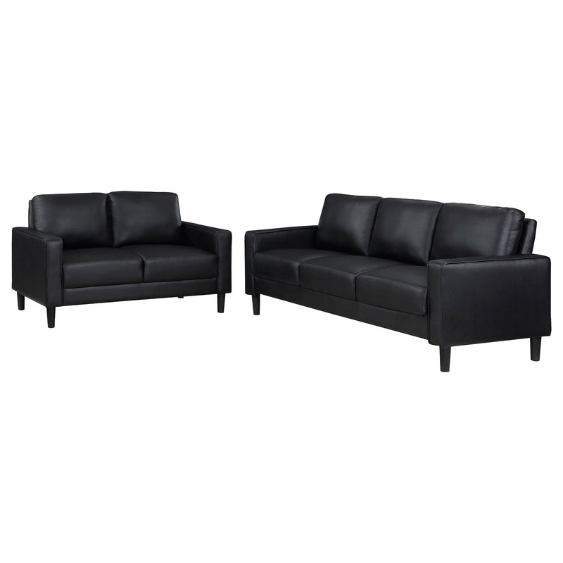 Ruth 2-piece Upholstered Track Arm Sofa Set