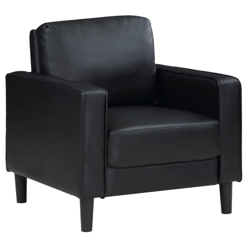 Ruth Upholstered Track Arm Accent Chair Black - alternate view