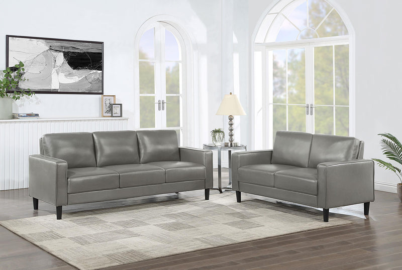 Ruth 2-piece Upholstered Track Arm Sofa Set