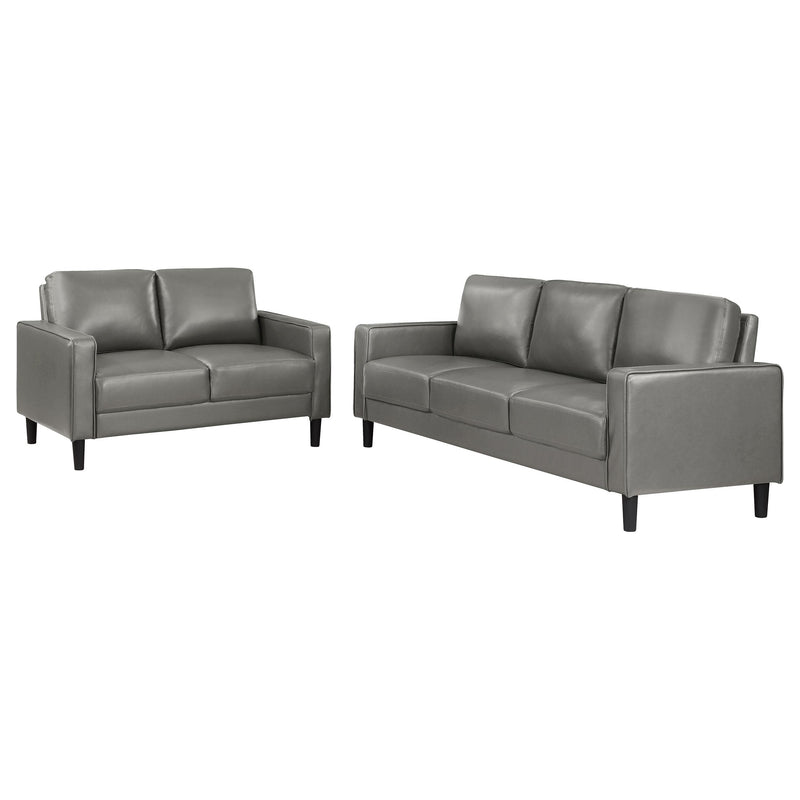 Ruth 2-piece Upholstered Track Arm Sofa Set